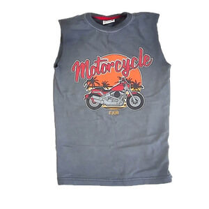 Mish Boys Boys Gray Motorcycle Tank Top size: 6 Years